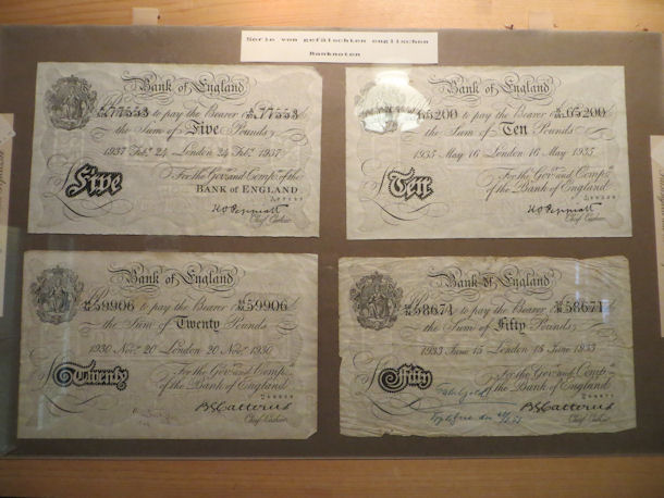 Copies of counterfeit banknotes